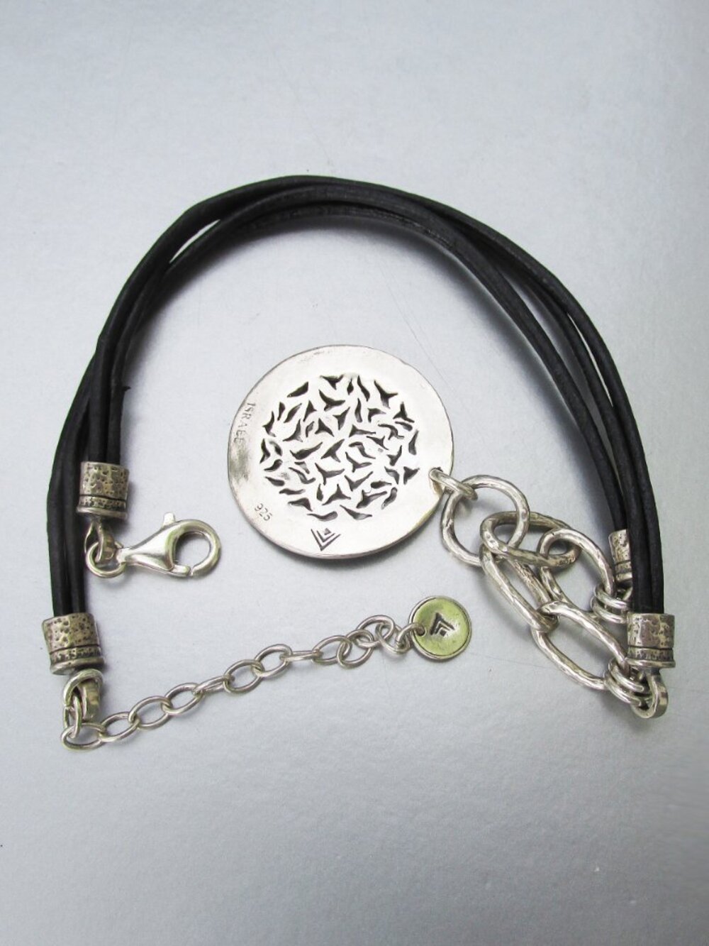 SILPADA Sterling Silver Filigree SUNBURST Pendant Black Cord Necklace N1711 - Picture 3 of 4